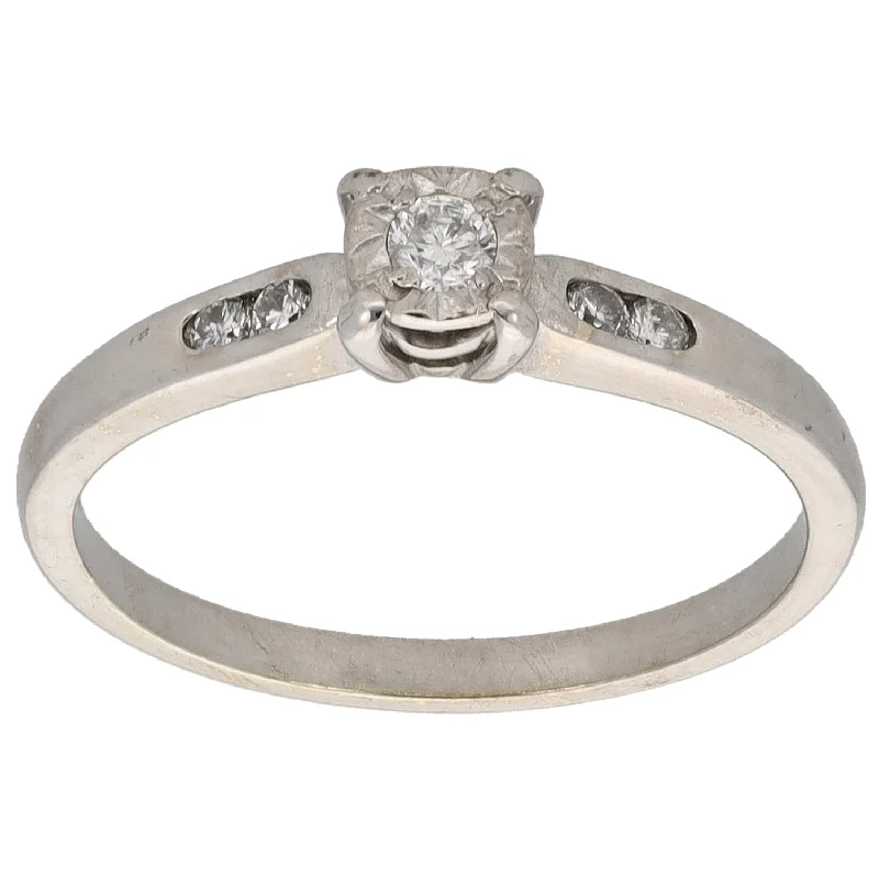 Men's Turquoise Engagement Rings in 925 Silver with a Southwestern - Inspired Band9ct White Gold 0.13ct Diamond Solitaire Ring With Accent Stones Size N Men's Turquoise Engagement Rings in 925 Silver with a Southwestern - Inspired Band9ct White Gold 0.13ct Diamond Solitaire Ring With Accent Stones Size N
