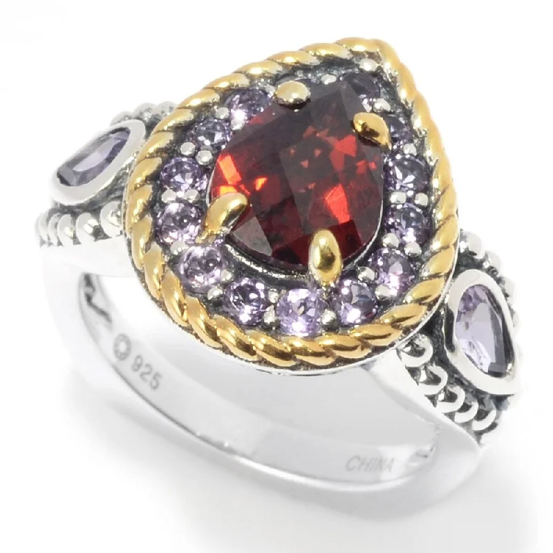 Peridot Gemstone Rings in 14K Gold - Filled Metal with a Pave - Set Band for a Sparkling LookMulti Gemstone 3-Stone Halo Ring Peridot Gemstone Rings in 14K Gold - Filled Metal with a Pave - Set Band for a Sparkling LookMulti Gemstone 3-Stone Halo Ring
