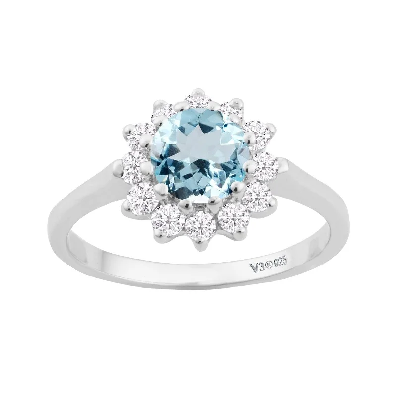 Jasper Gemstone Rings in 18K Gold Vermeil with a Matte Finish for a Subtle and Elegant LookSterling Silver with Natural Aquamarine and White Topaz Halo Ring Jasper Gemstone Rings in 18K Gold Vermeil with a Matte Finish for a Subtle and Elegant LookSterling Silver with Natural Aquamarine and White Topaz Halo Ring
