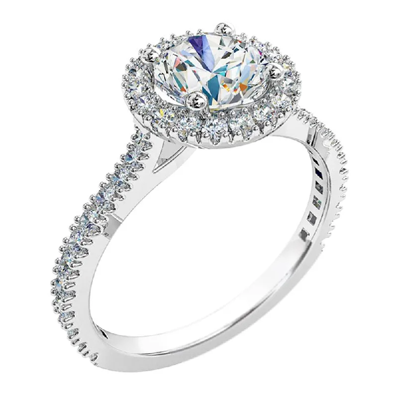 Men's Diamond Engagement Rings with Platinum Band and Halo Setting for a Luxury ProposalGinevra Men's Diamond Engagement Rings with Platinum Band and Halo Setting for a Luxury ProposalGinevra