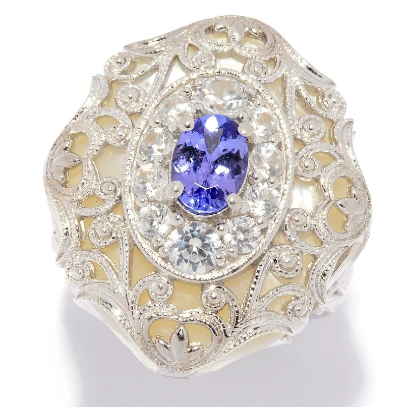 Aquamarine Gemstone Rings in 9K Gold with a Bezel Setting for a Modern and Secure FitDallas Prince Sterling Silver 24x20 Mother-of-Pearl & Multi Gem Ring Aquamarine Gemstone Rings in 9K Gold with a Bezel Setting for a Modern and Secure FitDallas Prince Sterling Silver 24x20 Mother-of-Pearl & Multi Gem Ring