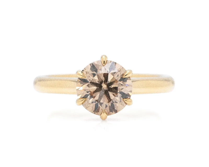 Men's Alexandrite Engagement Rings in Platinum with a Hidden Halo of Diamonds1.90-Carat Champagne Diamond Solitaire Men's Alexandrite Engagement Rings in Platinum with a Hidden Halo of Diamonds1.90-Carat Champagne Diamond Solitaire