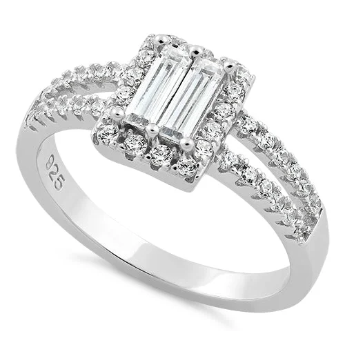 Men's Agate Engagement Rings in Sterling Silver with a Mosaic - Style InlaySterling Silver Baguette CZ Ring Men's Agate Engagement Rings in Sterling Silver with a Mosaic - Style InlaySterling Silver Baguette CZ Ring