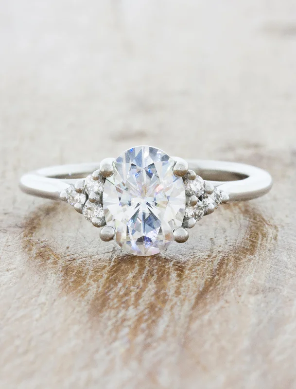 Men's Tourmaline Engagement Rings in 18K Two - Tone Gold with a Floral - Inspired SettingAbigail - Oval Men's Tourmaline Engagement Rings in 18K Two - Tone Gold with a Floral - Inspired SettingAbigail - Oval