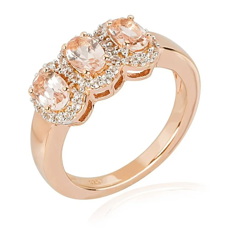 Amethyst Gemstone Rings in Sterling Silver with a Halo of Cubic Zirconia for a Budget - Friendly Luxury925 Sterling Silver Morganite And White Natural Zircon 3-Stone Ring Amethyst Gemstone Rings in Sterling Silver with a Halo of Cubic Zirconia for a Budget - Friendly Luxury925 Sterling Silver Morganite And White Natural Zircon 3-Stone Ring