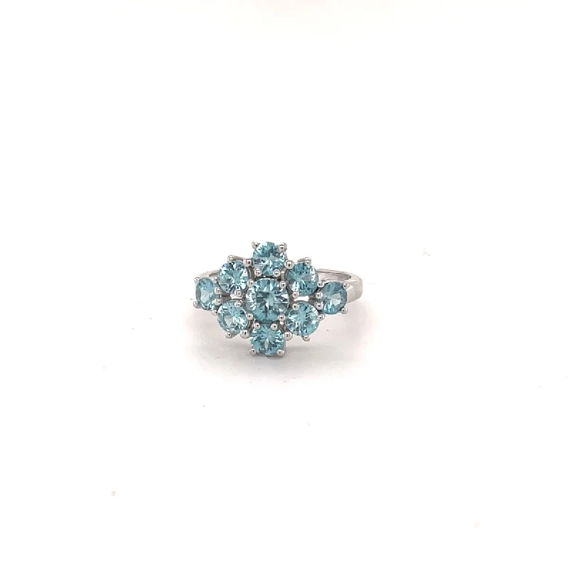 Turquoise Gemstone Rings in 925 Silver with a Southwestern - Inspired Design for a Rustic Charm925 Sterling Silver Blue Zircon Gemstone Ring Turquoise Gemstone Rings in 925 Silver with a Southwestern - Inspired Design for a Rustic Charm925 Sterling Silver Blue Zircon Gemstone Ring