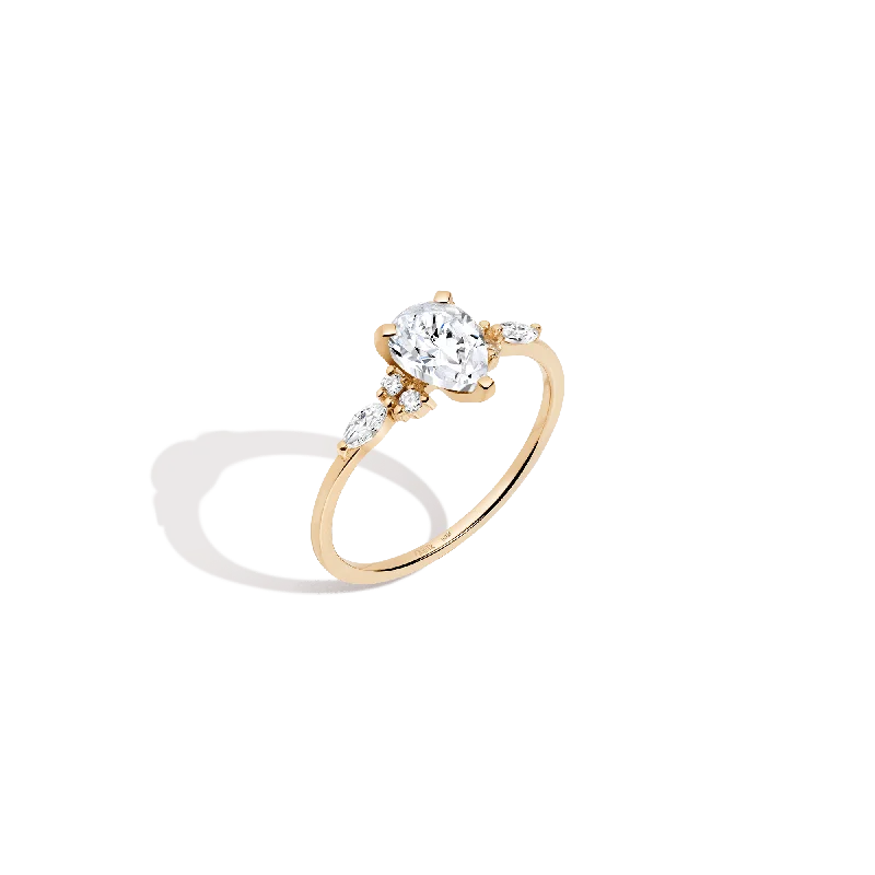 Men's Diamond Engagement Rings with Platinum Band and Halo Setting for a Luxury ProposalPear Cut Floral Diamond Ring
