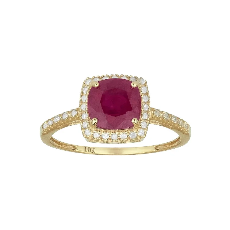 Aquamarine Gemstone Rings in 9K Gold with a Bezel Setting for a Modern and Secure FitViducci 10k Yellow Gold Genuine Cushion-cut Ruby and Diamond Halo Ring Aquamarine Gemstone Rings in 9K Gold with a Bezel Setting for a Modern and Secure FitViducci 10k Yellow Gold Genuine Cushion-cut Ruby and Diamond Halo Ring