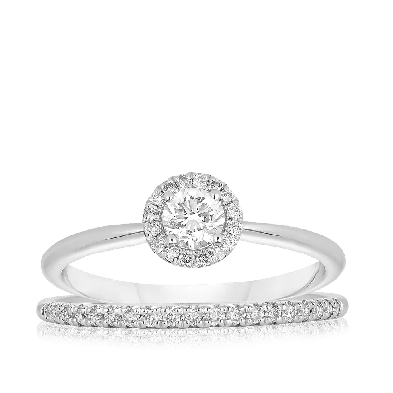 Men's Peridot Engagement Rings in 14K Gold - Filled Metal with a Micro - Pave Setting0.38ct TW Diamond Halo Engagement Ring in 9ct White Gold Men's Peridot Engagement Rings in 14K Gold - Filled Metal with a Micro - Pave Setting0.38ct TW Diamond Halo Engagement Ring in 9ct White Gold