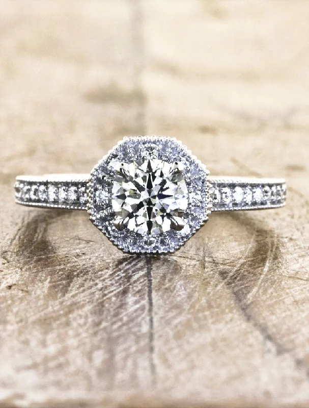 Men's Diamond Engagement Rings with Platinum Band and Halo Setting for a Luxury ProposalAlmira Men's Diamond Engagement Rings with Platinum Band and Halo Setting for a Luxury ProposalAlmira