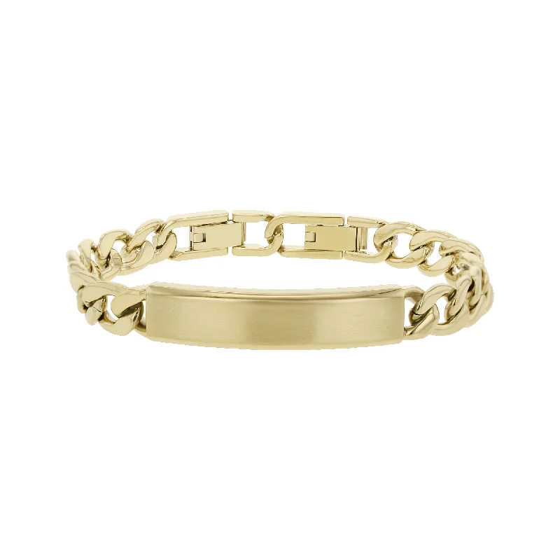 Men's Aquamarine Engagement Rings in 9K Gold with a Bezel - Set StoneStainless Steel ID Figaro Link Bracelet Men's Aquamarine Engagement Rings in 9K Gold with a Bezel - Set StoneStainless Steel ID Figaro Link Bracelet