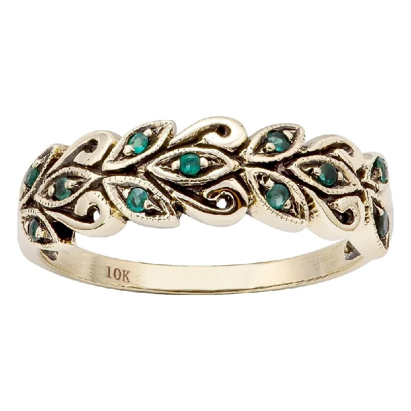 Turquoise Gemstone Rings in 925 Silver with a Southwestern - Inspired Design for a Rustic CharmViducci 10k Yellow Gold Genuine Emerald Scroll Anniversary Ring Turquoise Gemstone Rings in 925 Silver with a Southwestern - Inspired Design for a Rustic CharmViducci 10k Yellow Gold Genuine Emerald Scroll Anniversary Ring