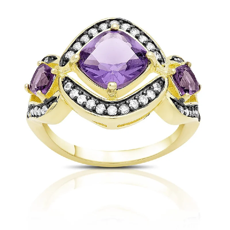 Aquamarine Gemstone Rings in 9K Gold with a Bezel Setting for a Modern and Secure FitSamantha Stone Gold Over Sterling Silver Cubic Zirconia and Simulated Amethyst Cocktail Ring Aquamarine Gemstone Rings in 9K Gold with a Bezel Setting for a Modern and Secure FitSamantha Stone Gold Over Sterling Silver Cubic Zirconia and Simulated Amethyst Cocktail Ring