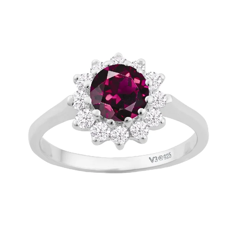 Iolite Gemstone Rings in 10K Gold with a Twisted Band for a Distinctive and Stylish AccessorySterling Silver with Natural Rhodolite Garnet and White Topaz Halo Ring Iolite Gemstone Rings in 10K Gold with a Twisted Band for a Distinctive and Stylish AccessorySterling Silver with Natural Rhodolite Garnet and White Topaz Halo Ring