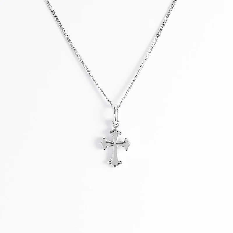Sterling Silver Arrow Tip Cross Pendant