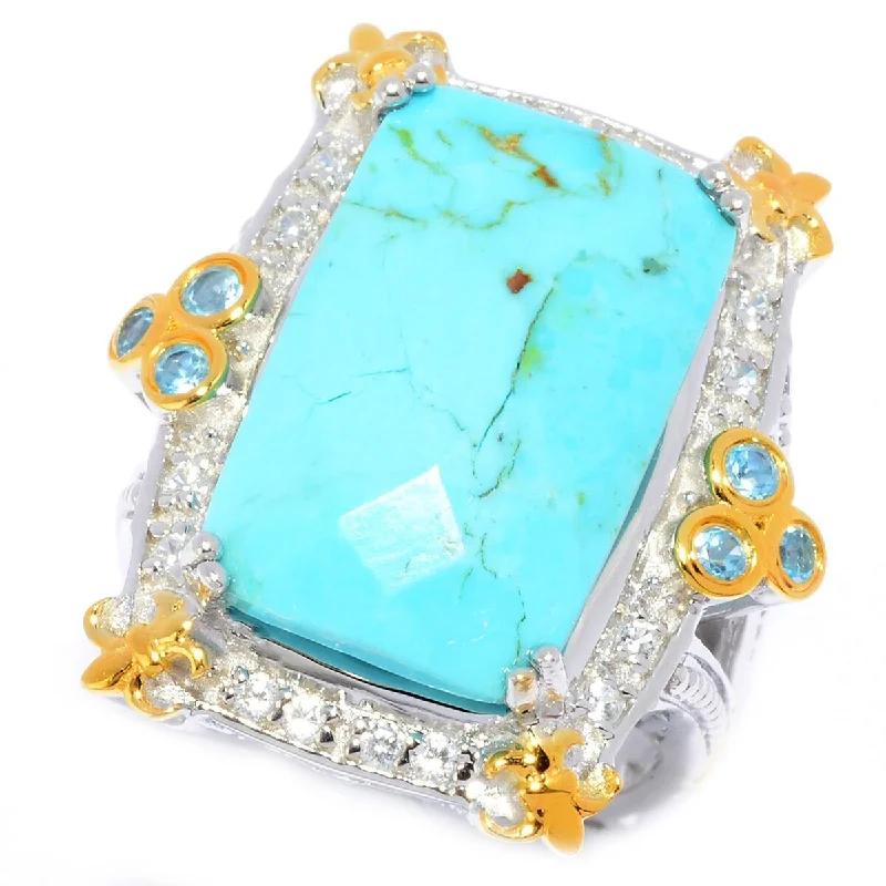 Jasper Gemstone Rings in 18K Gold Vermeil with a Matte Finish for a Subtle and Elegant LookDallas Prince Designs Sterling Silver 20 x 12mm Kingman Mohave Turquoise & Gemstone Halo Ring Jasper Gemstone Rings in 18K Gold Vermeil with a Matte Finish for a Subtle and Elegant LookDallas Prince Designs Sterling Silver 20 x 12mm Kingman Mohave Turquoise & Gemstone Halo Ring