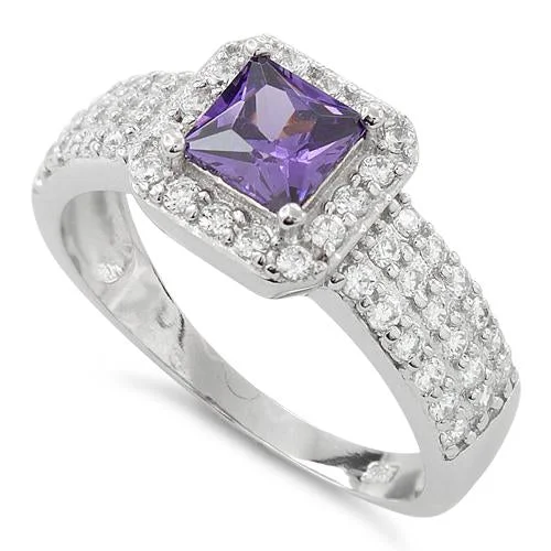 Men's Tourmaline Engagement Rings in 18K Two - Tone Gold with a Floral - Inspired SettingSterling Silver Amethyst Princess Cut Pave CZ Ring Men's Tourmaline Engagement Rings in 18K Two - Tone Gold with a Floral - Inspired SettingSterling Silver Amethyst Princess Cut Pave CZ Ring