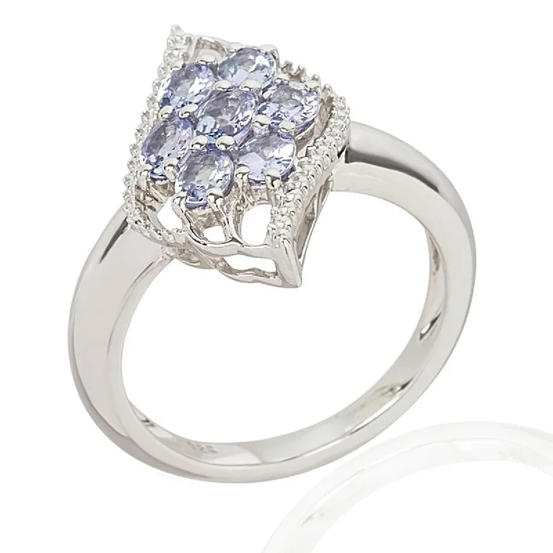 Peridot Gemstone Rings in 14K Gold - Filled Metal with a Pave - Set Band for a Sparkling Look925 Sterling Silver Tanzanite Cluster Ring Peridot Gemstone Rings in 14K Gold - Filled Metal with a Pave - Set Band for a Sparkling Look925 Sterling Silver Tanzanite Cluster Ring