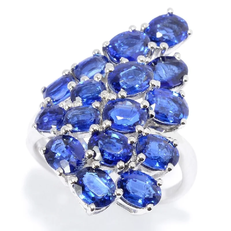 Garnet Gemstone Rings in 18K Gold Vermeil with Intricate Engravings for a Traditional AestheticSterling Silver 5.50ctw Oval Cut Kyanite Fan Ring Garnet Gemstone Rings in 18K Gold Vermeil with Intricate Engravings for a Traditional AestheticSterling Silver 5.50ctw Oval Cut Kyanite Fan Ring