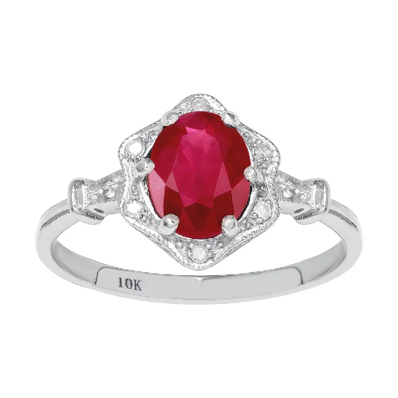 Opal Gemstone Rings in Rose Gold with a Milgrain Edge for a Feminine and Romantic StyleViducci 10k White Gold Vintage Style Genuine Oval Ruby and Diamond Halo Ring Opal Gemstone Rings in Rose Gold with a Milgrain Edge for a Feminine and Romantic StyleViducci 10k White Gold Vintage Style Genuine Oval Ruby and Diamond Halo Ring