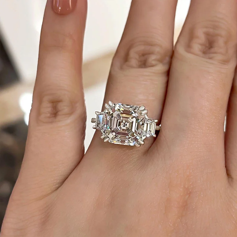 Men's Peridot Engagement Rings in 14K Gold - Filled Metal with a Micro - Pave SettingExclusive Asscher Cut Three Stone Engagement Ring In Sterling Silver Men's Peridot Engagement Rings in 14K Gold - Filled Metal with a Micro - Pave SettingExclusive Asscher Cut Three Stone Engagement Ring In Sterling Silver
