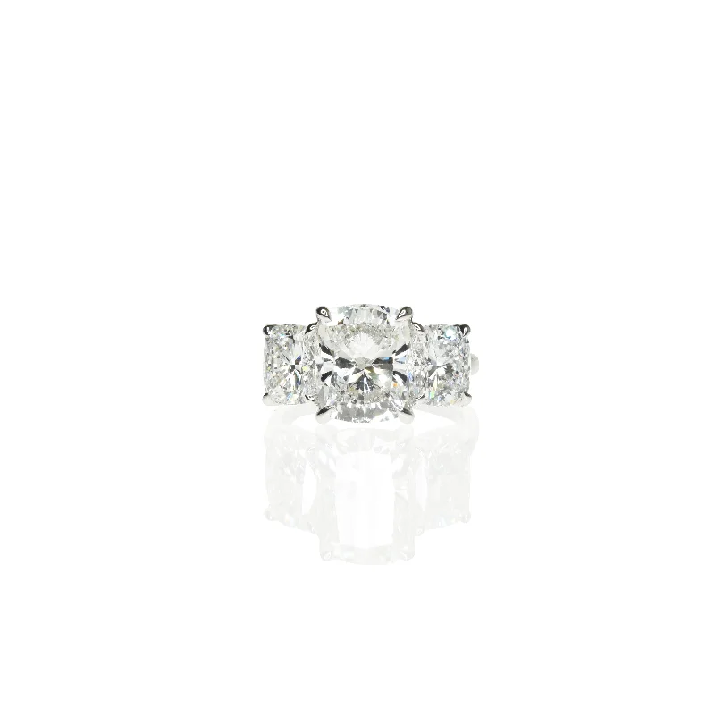 Men's Alexandrite Engagement Rings in Platinum with a Hidden Halo of DiamondsElongated Cushion Trilogy Ring Men's Alexandrite Engagement Rings in Platinum with a Hidden Halo of DiamondsElongated Cushion Trilogy Ring