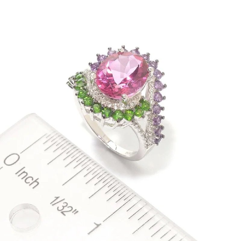 Sapphire Gemstone Rings in 18K White Gold with Diamond Accents for an Elegant Engagement925 Sterling Silver Pink Topaz,White Natural Zircon,African Amethyst Ring Sapphire Gemstone Rings in 18K White Gold with Diamond Accents for an Elegant Engagement925 Sterling Silver Pink Topaz,White Natural Zircon,African Amethyst Ring