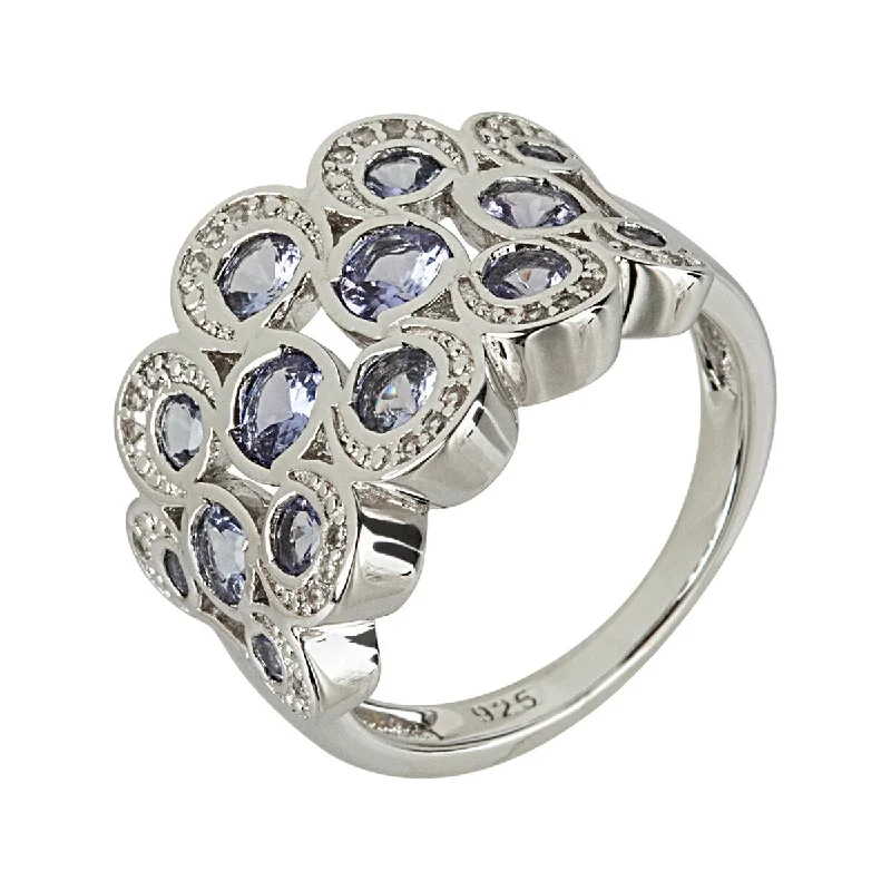 Sapphire Gemstone Rings in 18K White Gold with Diamond Accents for an Elegant Engagement925 Sterling Silver Tanzanite and White Natural Zircon Ring Sapphire Gemstone Rings in 18K White Gold with Diamond Accents for an Elegant Engagement925 Sterling Silver Tanzanite and White Natural Zircon Ring
