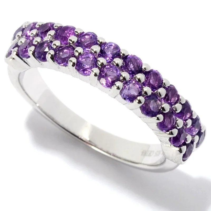 Sapphire Gemstone Rings in 18K White Gold with Diamond Accents for an Elegant EngagementRhodium Over Sterling Silver 1ctw African Amethyst Band Ring Sapphire Gemstone Rings in 18K White Gold with Diamond Accents for an Elegant EngagementRhodium Over Sterling Silver 1ctw African Amethyst Band Ring
