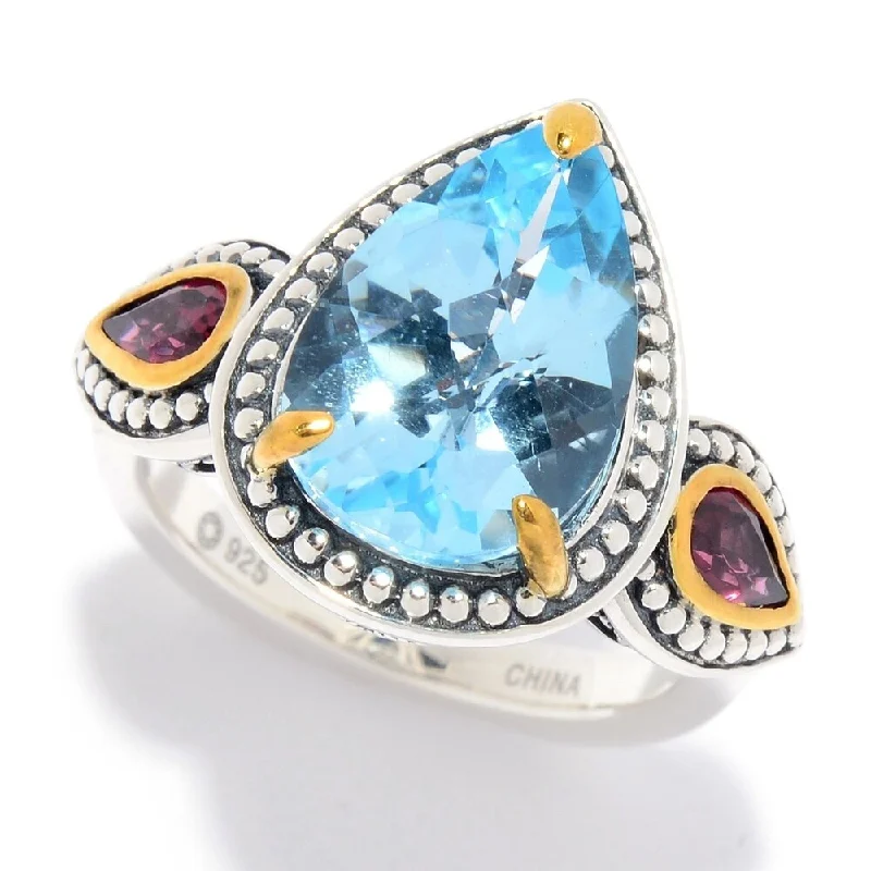 Emerald Gemstone Rings Set in Platinum with Filigree Work for a Vintage - Inspired LookMulti Sky Blue Topaz 3-Stone Beaded Ring Emerald Gemstone Rings Set in Platinum with Filigree Work for a Vintage - Inspired LookMulti Sky Blue Topaz 3-Stone Beaded Ring