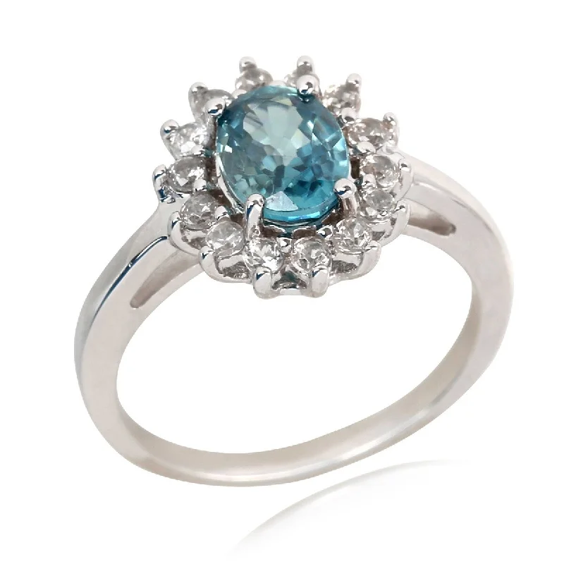 Aquamarine Gemstone Rings in 9K Gold with a Bezel Setting for a Modern and Secure Fit925 Sterling Silver Blue Zircon and White Natural Zircon Ring Aquamarine Gemstone Rings in 9K Gold with a Bezel Setting for a Modern and Secure Fit925 Sterling Silver Blue Zircon and White Natural Zircon Ring