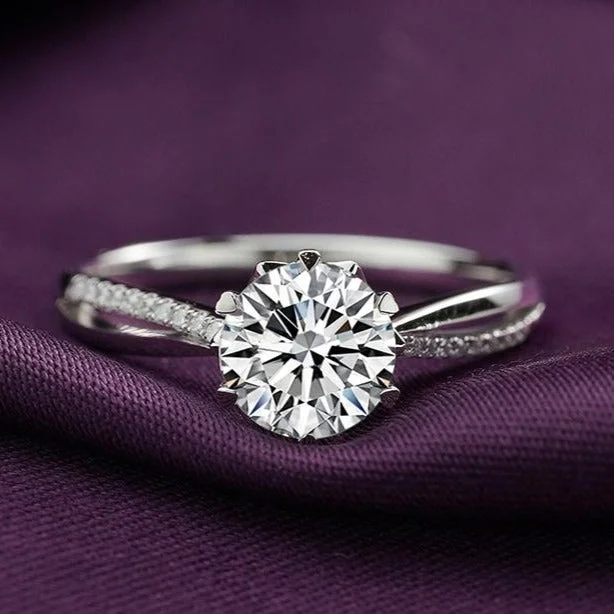 Men's Sapphire Engagement Rings in 18K White Gold with Pave Diamond Accents1 Carat D Color Moissanite Sterling Silver Ring