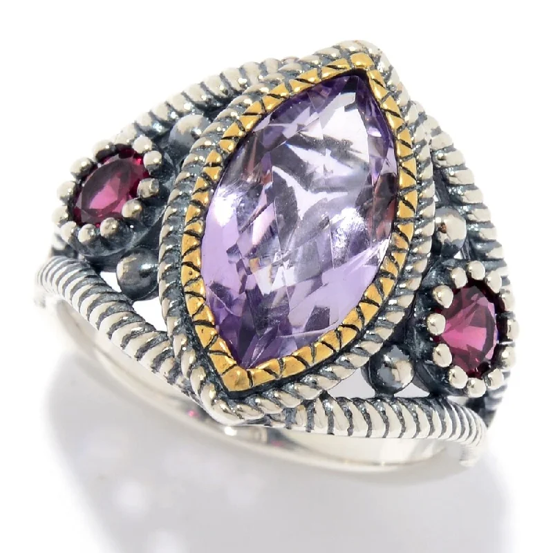 Peridot Gemstone Rings in 14K Gold - Filled Metal with a Pave - Set Band for a Sparkling Look925 Sterling Silver Rhodolite Garnet and Pink Amethyst Ring Peridot Gemstone Rings in 14K Gold - Filled Metal with a Pave - Set Band for a Sparkling Look925 Sterling Silver Rhodolite Garnet and Pink Amethyst Ring