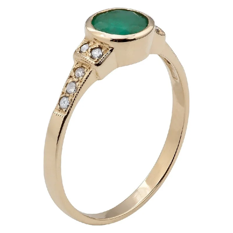 Aquamarine Gemstone Rings in 9K Gold with a Bezel Setting for a Modern and Secure FitViducci 10k Yellow Gold Vintage Style Genuine Emerald and Diamond Ring Aquamarine Gemstone Rings in 9K Gold with a Bezel Setting for a Modern and Secure FitViducci 10k Yellow Gold Vintage Style Genuine Emerald and Diamond Ring