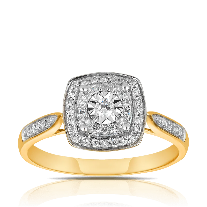 Men's Alexandrite Engagement Rings in Platinum with a Hidden Halo of Diamonds0.25ct TW Diamond Double Halo Engagement Ring in 9ct Yellow and White Gold Men's Alexandrite Engagement Rings in Platinum with a Hidden Halo of Diamonds0.25ct TW Diamond Double Halo Engagement Ring in 9ct Yellow and White Gold