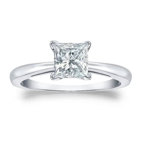 Auriya 1 1/2ctw Princess-Cut Solitaire Diamond Engagement Ring 14k Gold GIA Certified Auriya 1 1/2ctw Princess-Cut Solitaire Diamond Engagement Ring 14k Gold GIA Certified