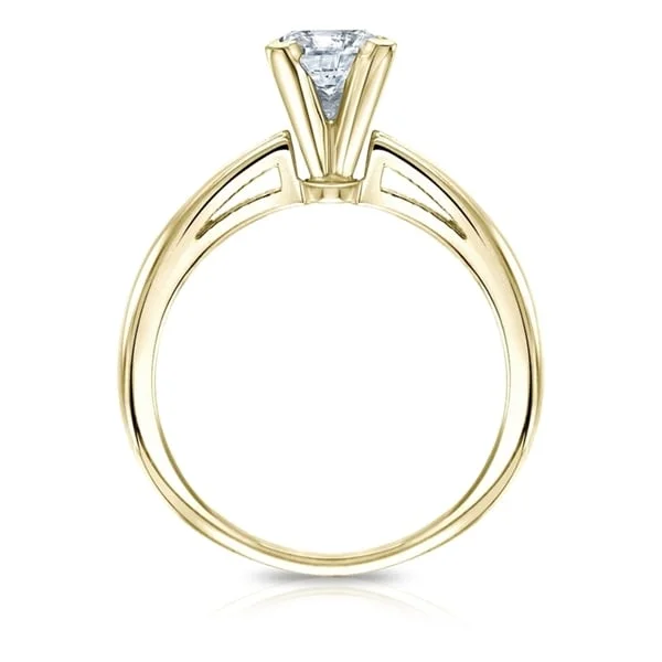 Auriya 1 1/2ctw Princess-Cut Solitaire Diamond Engagement Ring 14k Gold GIA Certified Auriya 1 1/2ctw Princess-Cut Solitaire Diamond Engagement Ring 14k Gold GIA Certified