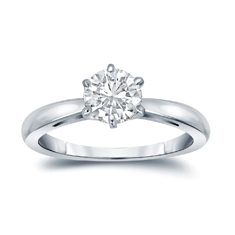 Auriya 14k Gold GIA Certified 2.25ct TDW 6-Prong Round Solitaire Diamond Engagement Ring Auriya 14k Gold GIA Certified 2.25ct TDW 6-Prong Round Solitaire Diamond Engagement Ring