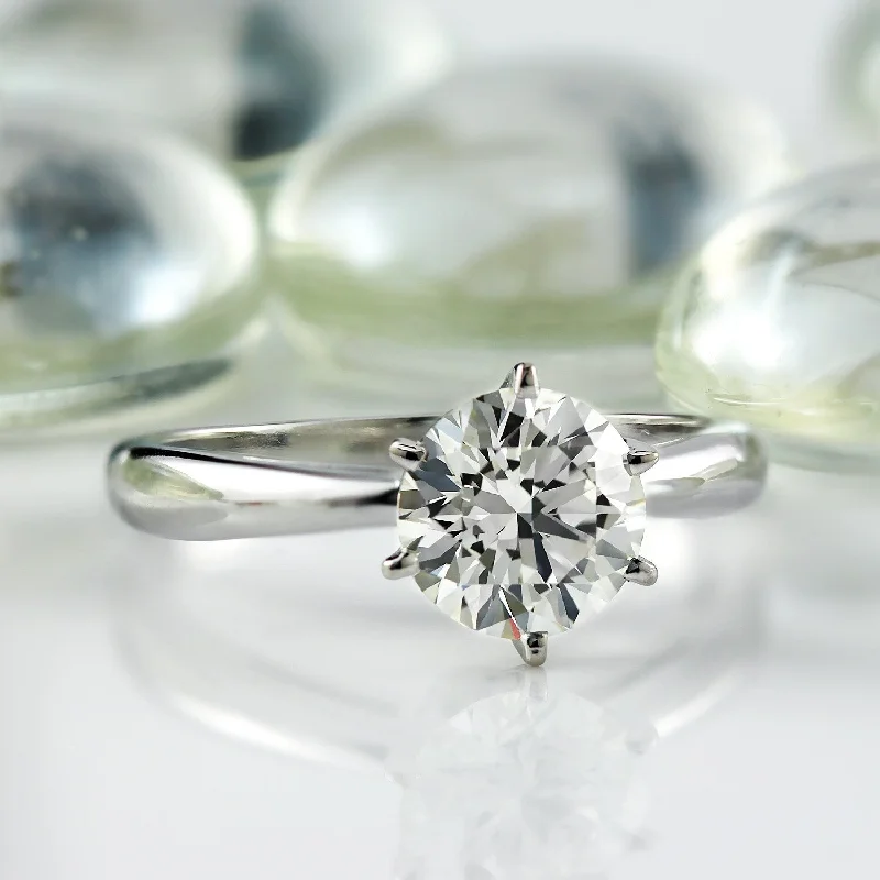 Auriya Platinum 1 1/2ctw Round Solitaire Diamond Engagement Ring 6-Prong Certified Auriya Platinum 1 1/2ctw Round Solitaire Diamond Engagement Ring 6-Prong Certified