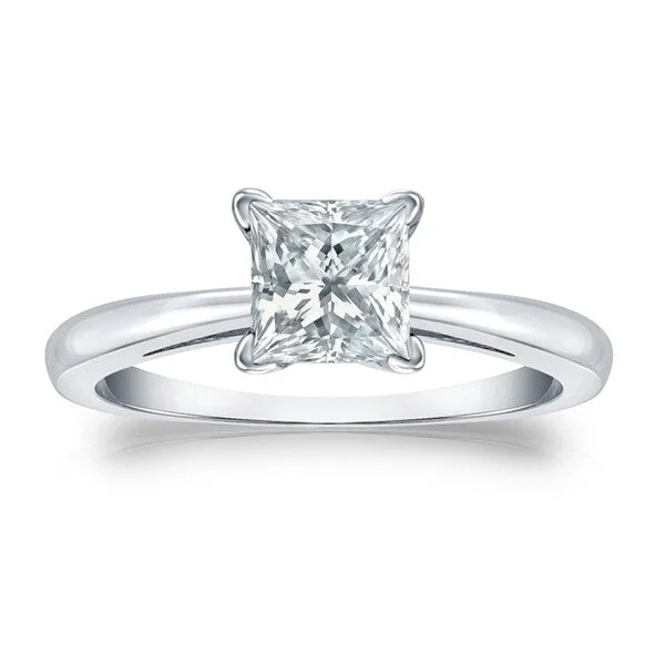 Auriya Platinum 3ctw Princess-Cut Solitaire Diamond Engagement Ring GIA Certified Auriya Platinum 3ctw Princess-Cut Solitaire Diamond Engagement Ring GIA Certified