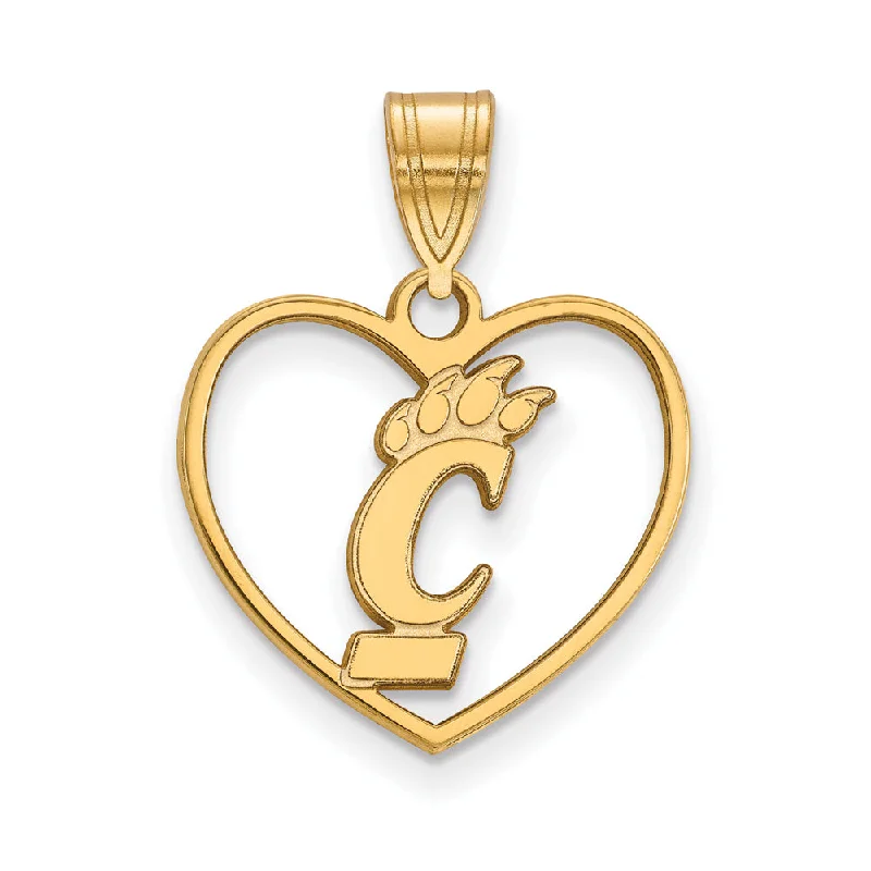 Adjustable - Chain Cubic Zirconia Solitaire Pendant for a Sparkling GiftCopper Pendants with Hammered and Patinated Finishes14k Gold Plated Silver U. of Cincinnati Heart Pendant Adjustable - Chain Cubic Zirconia Solitaire Pendant for a Sparkling GiftCopper Pendants with Hammered and Patinated Finishes14k Gold Plated Silver U. of Cincinnati Heart Pendant