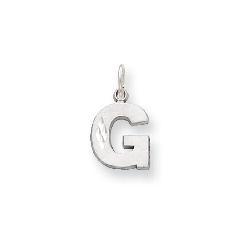 Retro - Inspired Art Deco - Patterned Pendant in Silver for Vintage LoversAmethyst - Faceted Pendants with Silver - Wire Wrapping14k White Gold, Julia Collection, Small Satin Block Initial G Pendant Retro - Inspired Art Deco - Patterned Pendant in Silver for Vintage LoversAmethyst - Faceted Pendants with Silver - Wire Wrapping14k White Gold, Julia Collection, Small Satin Block Initial G Pendant