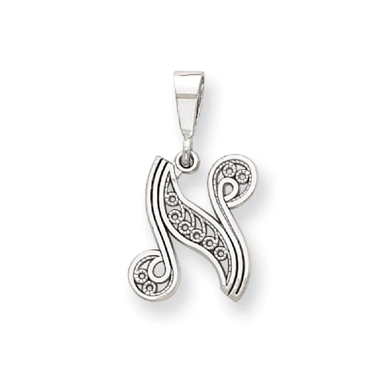 Hand - Carved Jade Buddha Pendant for Spiritual and Cultural SignificanceGold - Plated Pendants with Enameled Floral Bouquets14k White Gold, Maci Collection, Filigree Script Initial N Pendant Hand - Carved Jade Buddha Pendant for Spiritual and Cultural SignificanceGold - Plated Pendants with Enameled Floral Bouquets14k White Gold, Maci Collection, Filigree Script Initial N Pendant