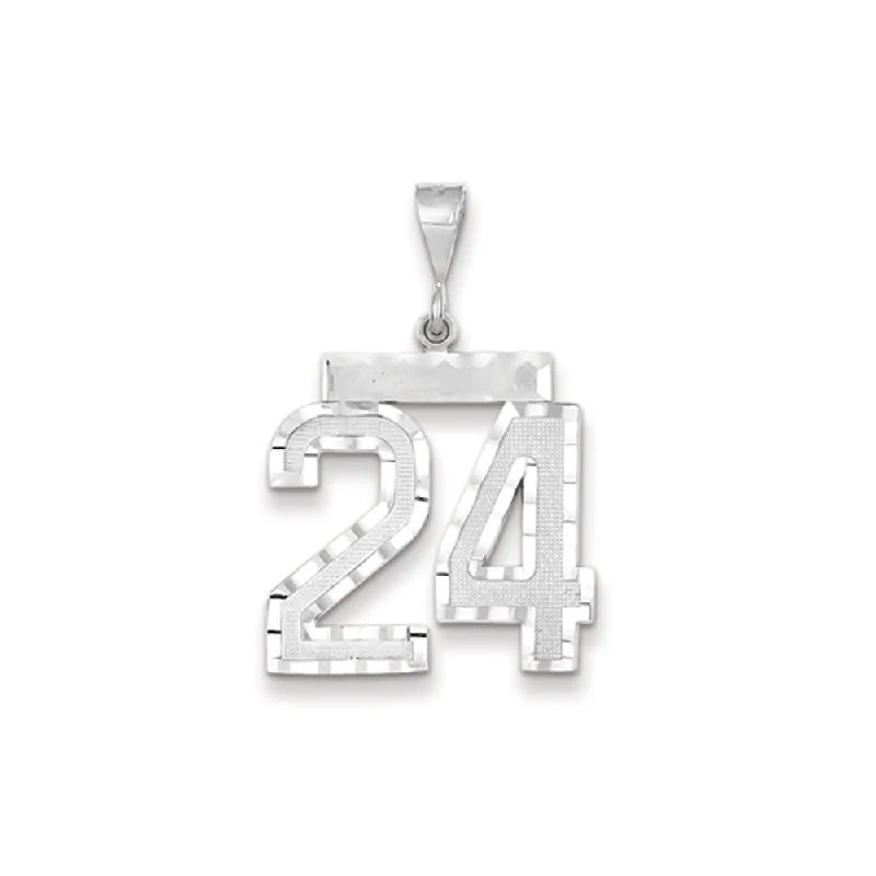 Double - Heart Pendant with Interlocking Design for CouplesCoral - Trimmed Pendants with Seashell and Pearl Accents14k White Gold, Varsity Collection, Large D/C Pendant, Number 24 Double - Heart Pendant with Interlocking Design for CouplesCoral - Trimmed Pendants with Seashell and Pearl Accents14k White Gold, Varsity Collection, Large D/C Pendant, Number 24