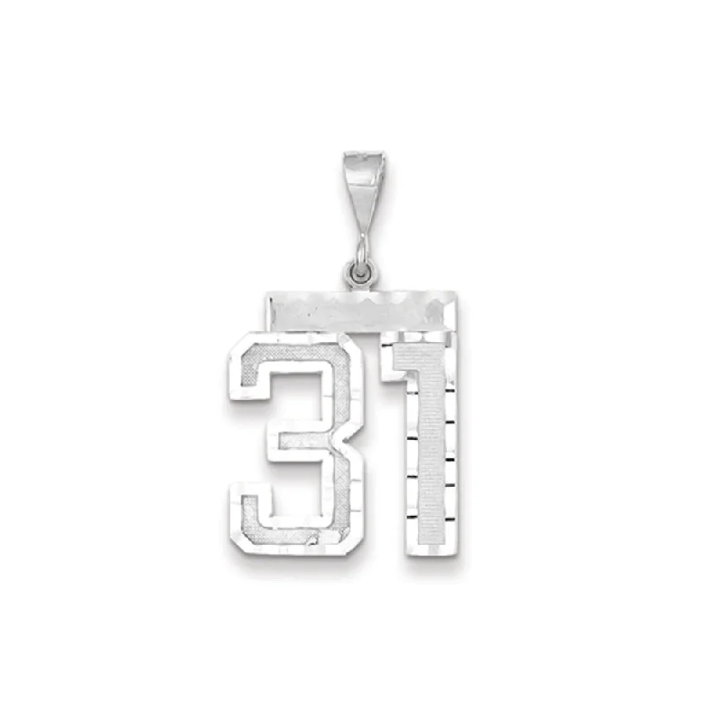 Laser - Cut Woodland Scene Pendant for Nature EnthusiastsStainless Steel Pendants with Laser - Etched Motivational Quotes14k White Gold, Varsity Collection, Large D/C Pendant, Number 31 Laser - Cut Woodland Scene Pendant for Nature EnthusiastsStainless Steel Pendants with Laser - Etched Motivational Quotes14k White Gold, Varsity Collection, Large D/C Pendant, Number 31