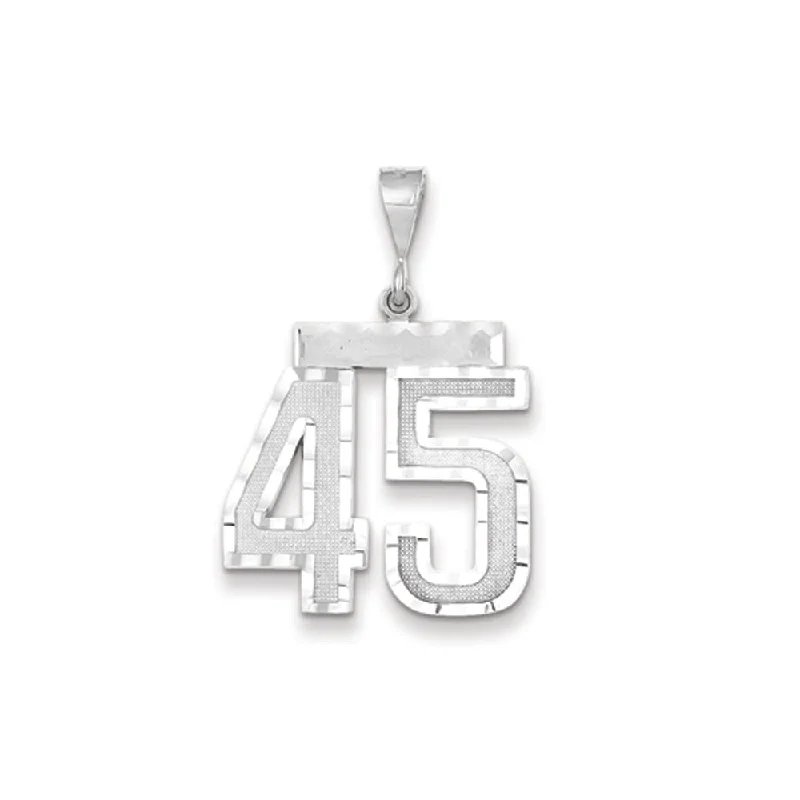 Hand - Carved Jade Buddha Pendant for Spiritual and Cultural SignificanceGold - Plated Pendants with Enameled Floral Bouquets14k White Gold, Varsity Collection, Large D/C Pendant, Number 45 Hand - Carved Jade Buddha Pendant for Spiritual and Cultural SignificanceGold - Plated Pendants with Enameled Floral Bouquets14k White Gold, Varsity Collection, Large D/C Pendant, Number 45