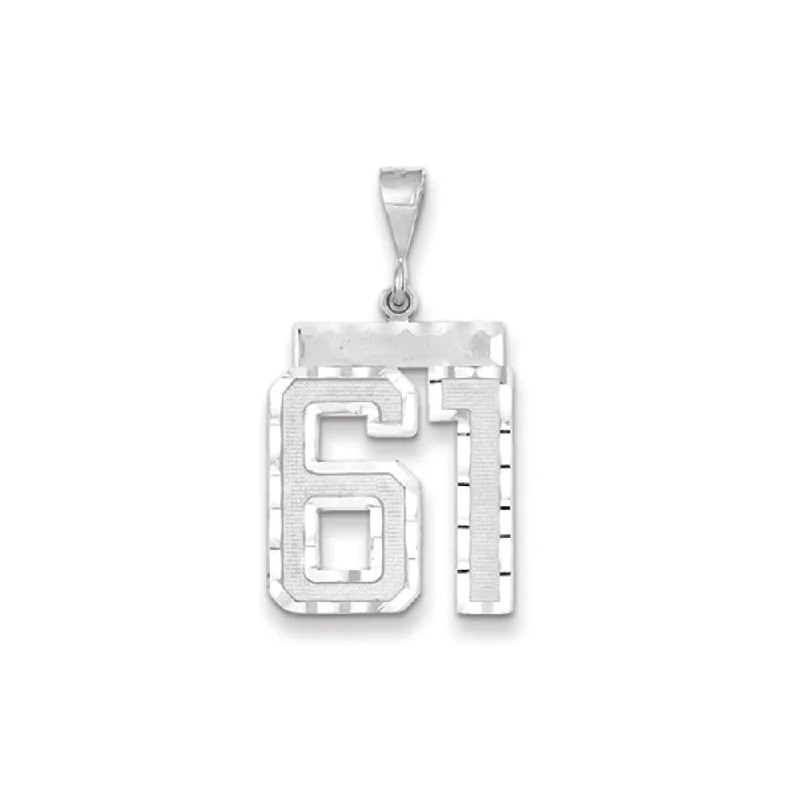 Military - Inspired Dog Tag Pendant with Engraved Service NumbersBone - Carved Pendants with Tribal - Inspired Symbols14k White Gold, Varsity Collection, Large D/C Pendant, Number 61 Military - Inspired Dog Tag Pendant with Engraved Service NumbersBone - Carved Pendants with Tribal - Inspired Symbols14k White Gold, Varsity Collection, Large D/C Pendant, Number 61