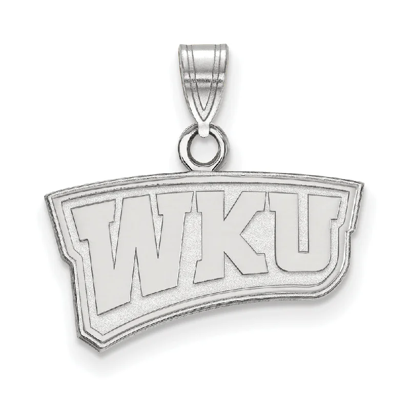 Customized Birthstone Pendant with Engraved Name for a Personalized TouchHand - Carved Wooden Pendants with Folk - Art Motifs14k White Gold Western Kentucky U. Small 'WKU' Pendant Customized Birthstone Pendant with Engraved Name for a Personalized TouchHand - Carved Wooden Pendants with Folk - Art Motifs14k White Gold Western Kentucky U. Small 'WKU' Pendant
