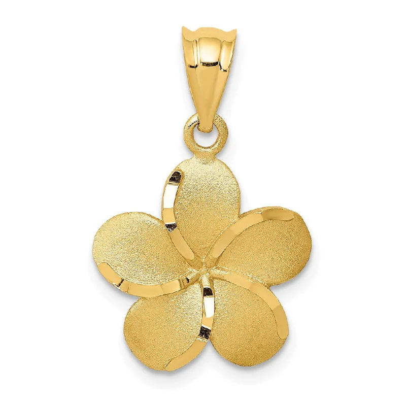 Pearl - Embellished Floral Pendant for a Feminine and Romantic LookTurquoise - Inlaid Pendants with Southwest - Style Geometric Patterns14k Yellow Gold 14mm Diamond Cut Plumeria Pendant Pearl - Embellished Floral Pendant for a Feminine and Romantic LookTurquoise - Inlaid Pendants with Southwest - Style Geometric Patterns14k Yellow Gold 14mm Diamond Cut Plumeria Pendant