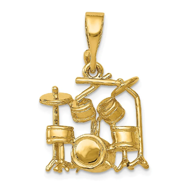 Double - Heart Pendant with Interlocking Design for CouplesCoral - Trimmed Pendants with Seashell and Pearl Accents14k Yellow Gold 2D Polished Drum Set Pendant Double - Heart Pendant with Interlocking Design for CouplesCoral - Trimmed Pendants with Seashell and Pearl Accents14k Yellow Gold 2D Polished Drum Set Pendant